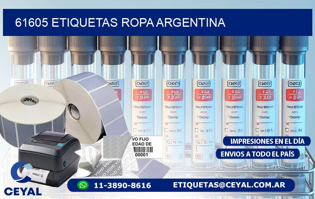 61605 ETIQUETAS ROPA ARGENTINA