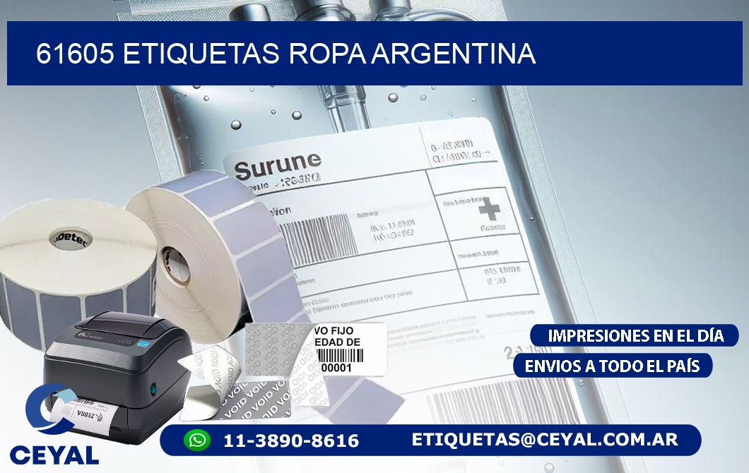 61605 ETIQUETAS ROPA ARGENTINA