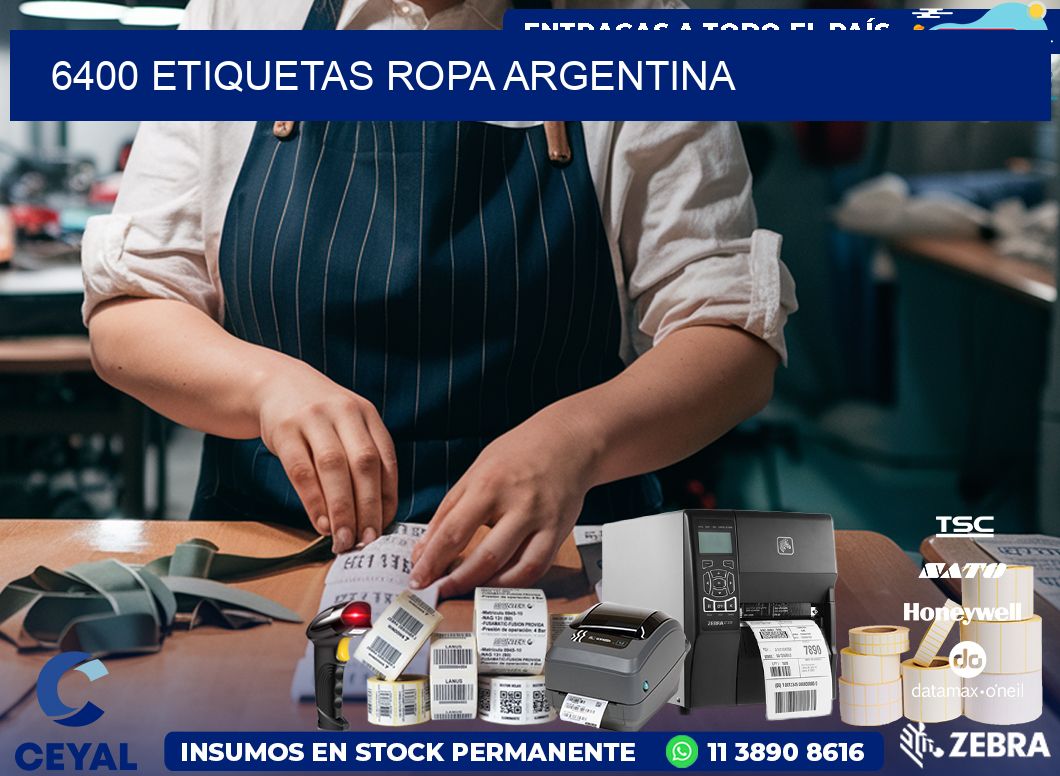 6400 ETIQUETAS ROPA ARGENTINA