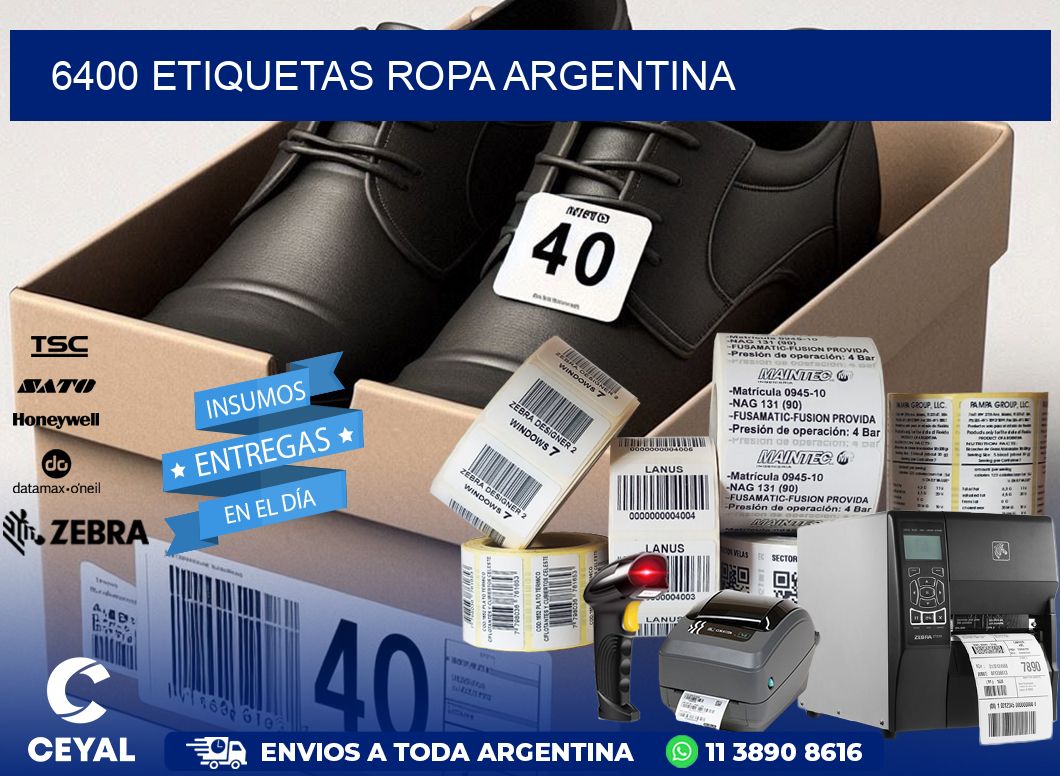 6400 ETIQUETAS ROPA ARGENTINA
