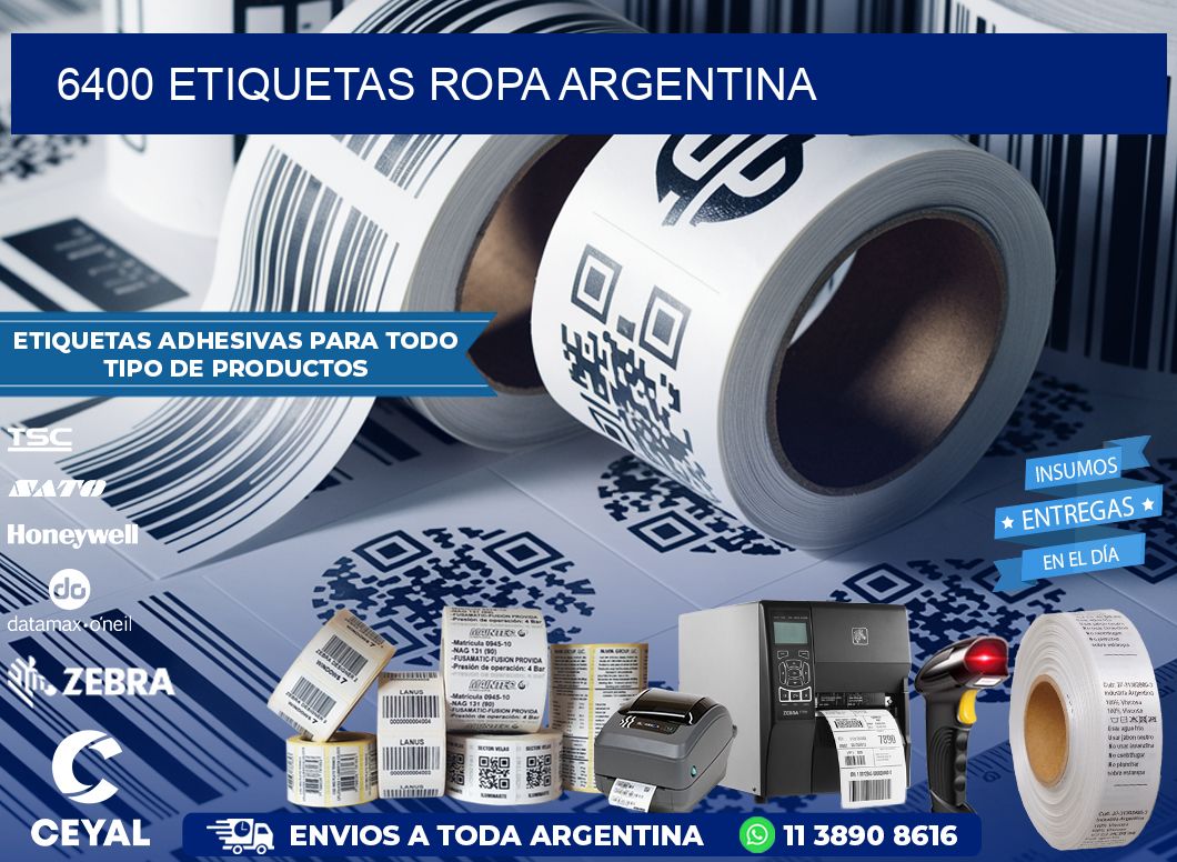 6400 ETIQUETAS ROPA ARGENTINA