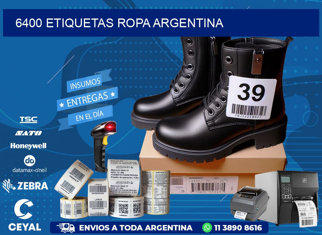 6400 ETIQUETAS ROPA ARGENTINA