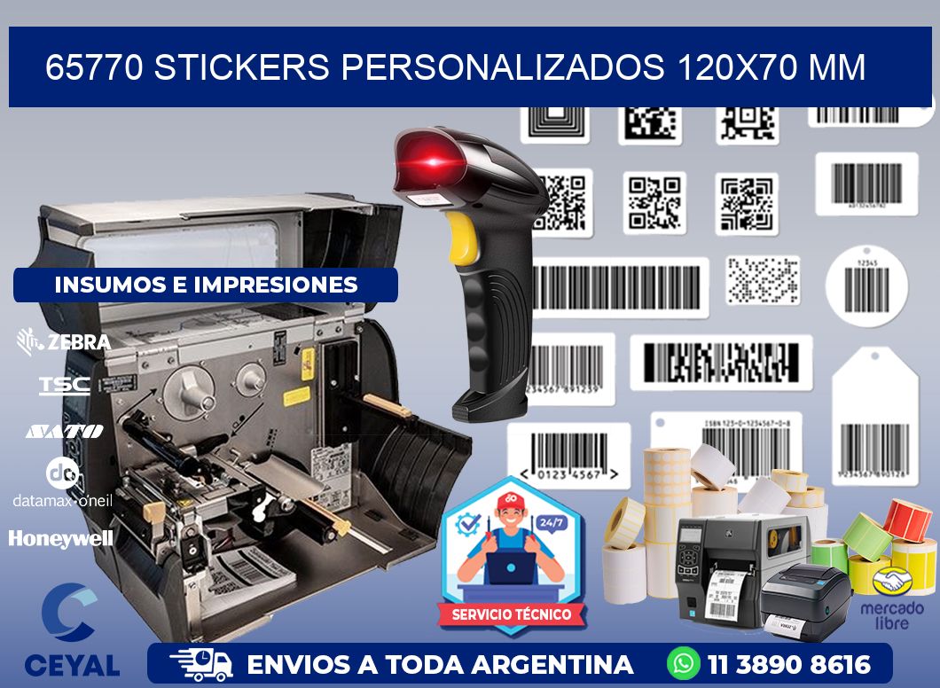65770 STICKERS PERSONALIZADOS 120x70 mm
