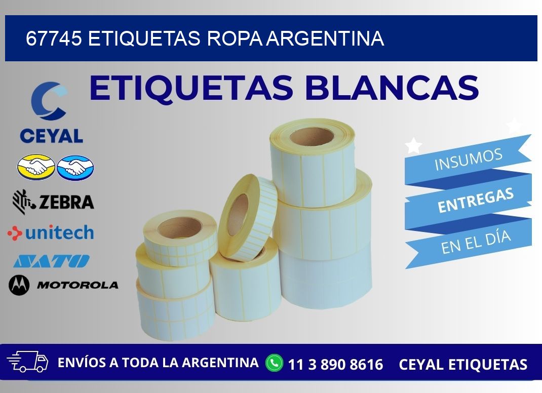 67745 ETIQUETAS ROPA ARGENTINA
