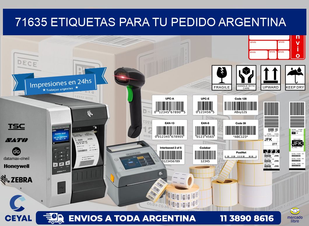 71635 ETIQUETAS PARA TU PEDIDO ARGENTINA