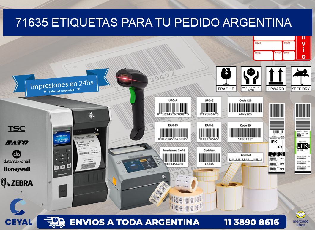 71635 ETIQUETAS PARA TU PEDIDO ARGENTINA