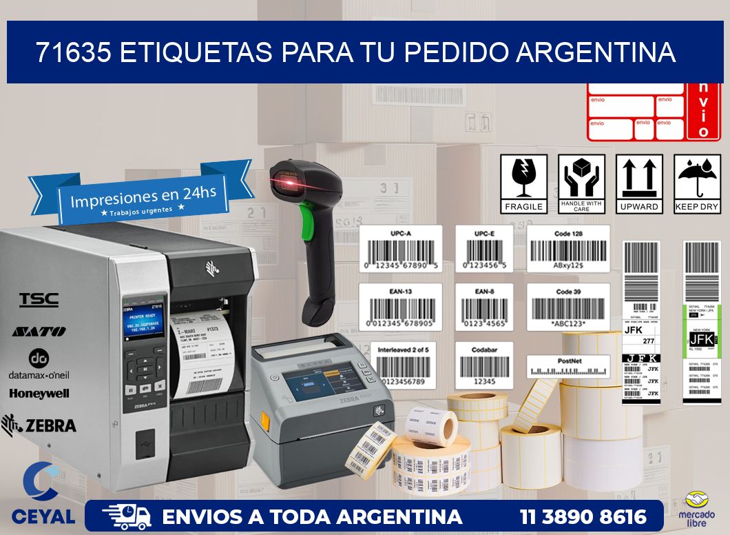 71635 ETIQUETAS PARA TU PEDIDO ARGENTINA