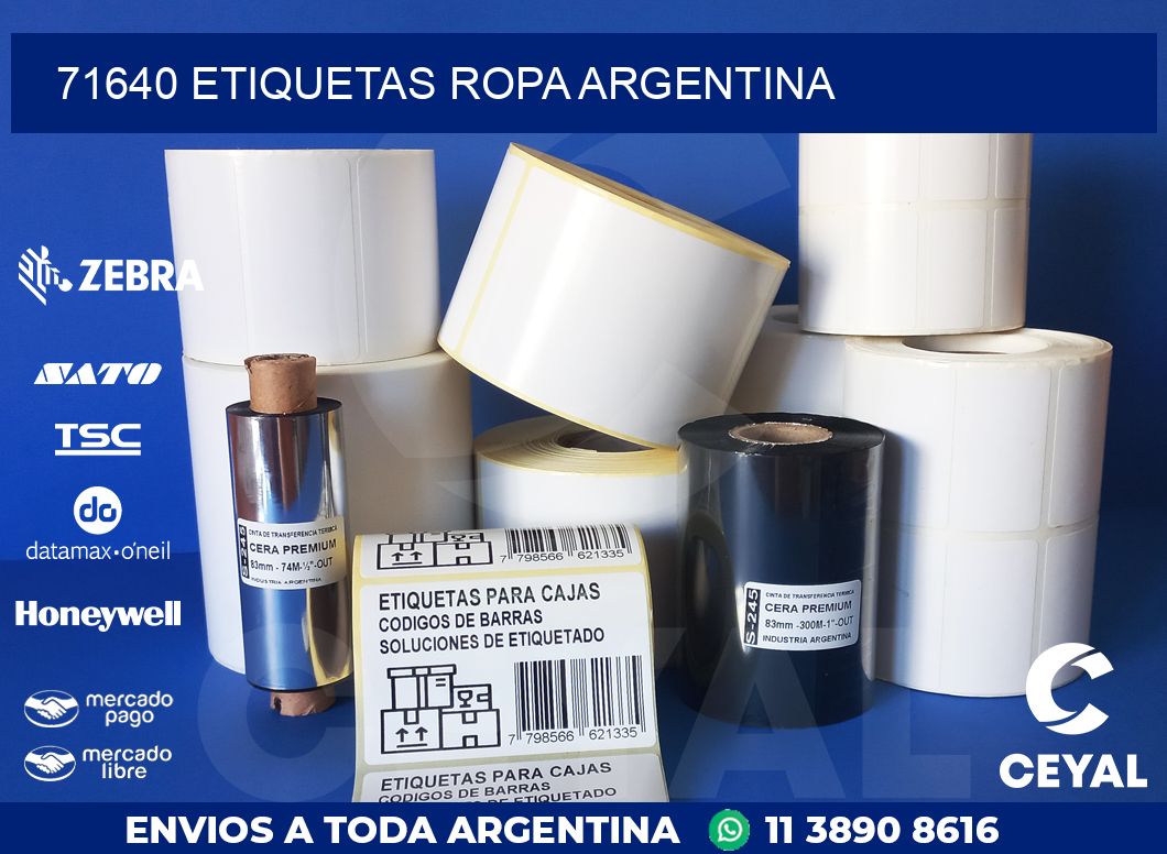 71640 ETIQUETAS ROPA ARGENTINA