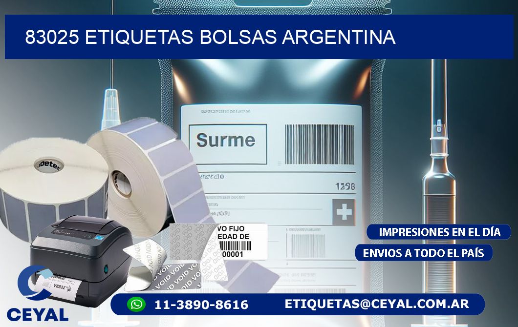 83025 ETIQUETAS BOLSAS ARGENTINA