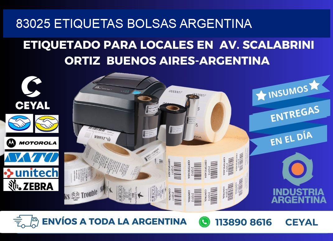 83025 ETIQUETAS BOLSAS ARGENTINA