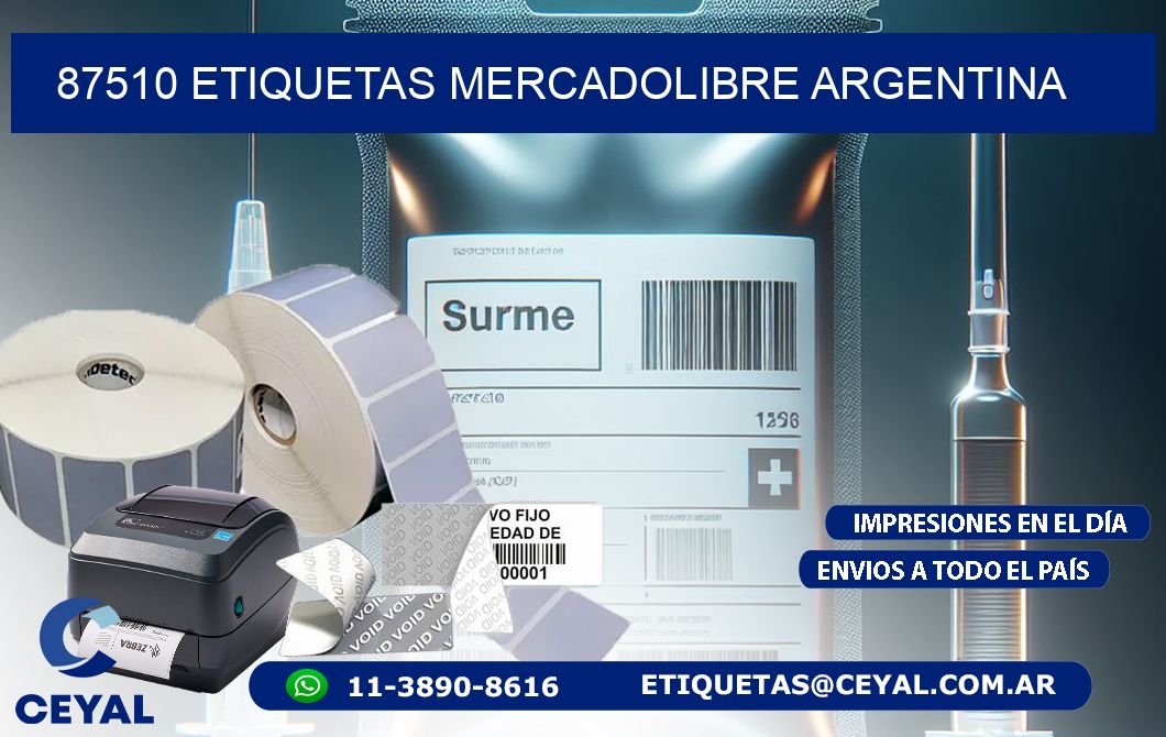 87510 ETIQUETAS MERCADOLIBRE ARGENTINA