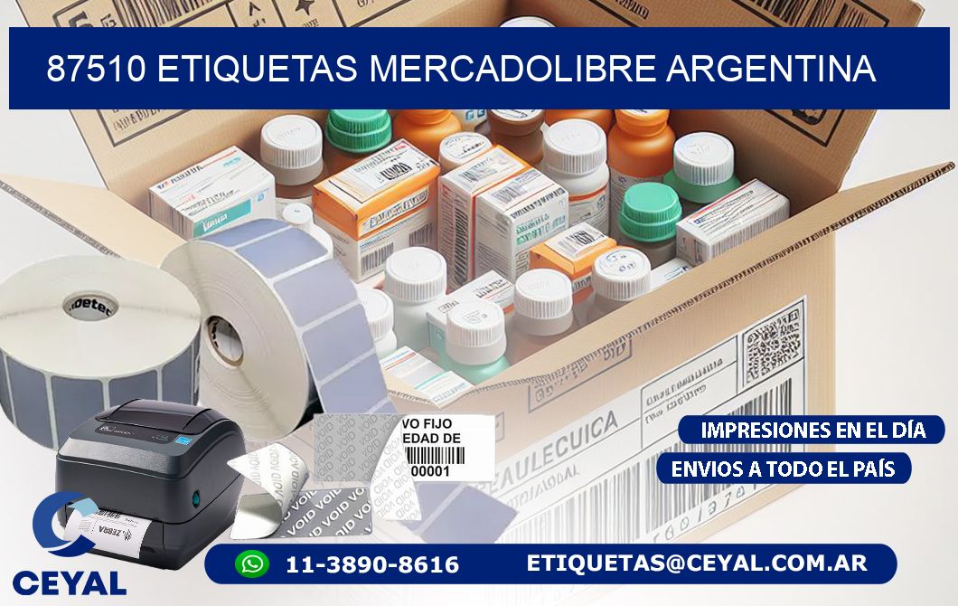 87510 ETIQUETAS MERCADOLIBRE ARGENTINA