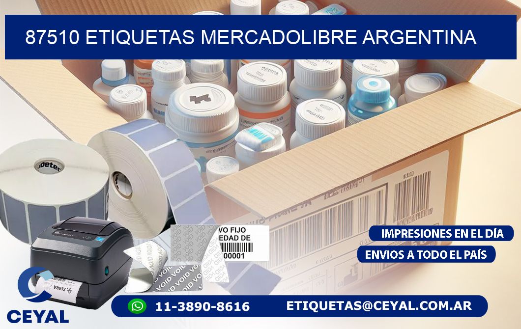 87510 ETIQUETAS MERCADOLIBRE ARGENTINA