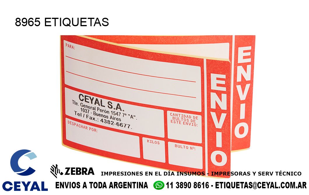 8965 ETIQUETAS