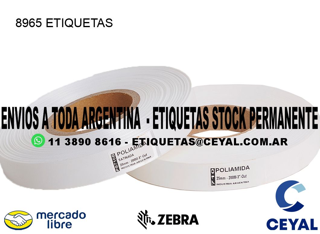 8965 ETIQUETAS