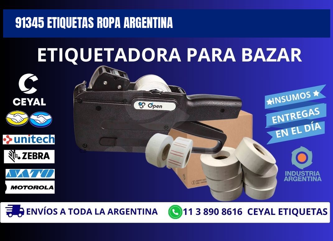 91345 ETIQUETAS ROPA ARGENTINA
