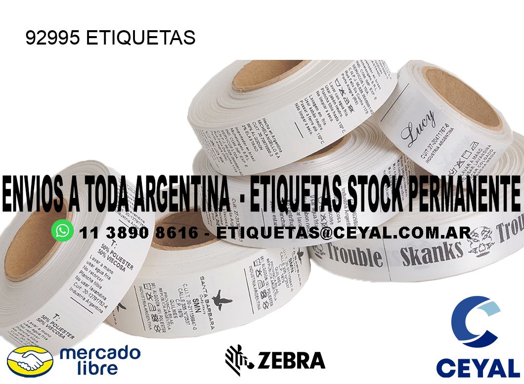 92995 ETIQUETAS