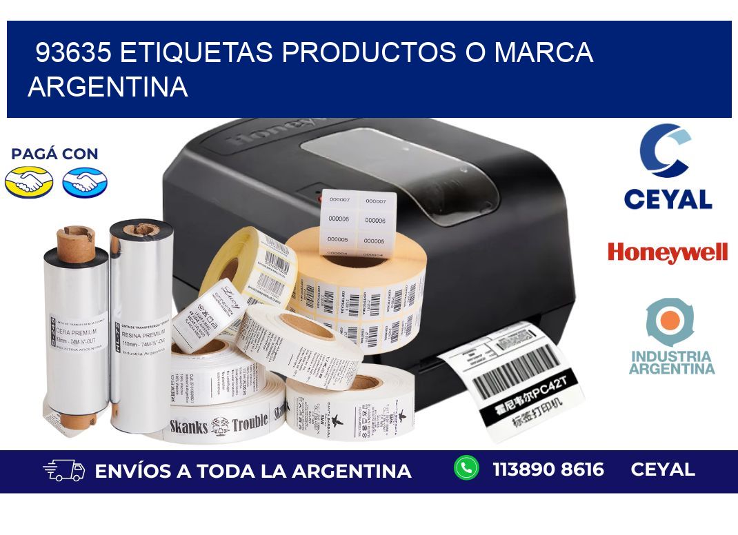 93635 ETIQUETAS PRODUCTOS O MARCA ARGENTINA