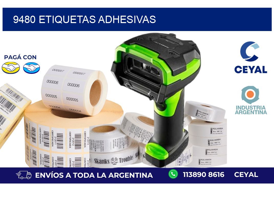 9480 ETIQUETAS ADHESIVAS