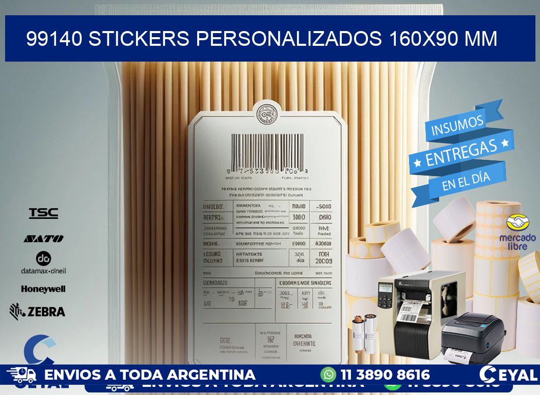 99140 STICKERS PERSONALIZADOS 160x90 mm