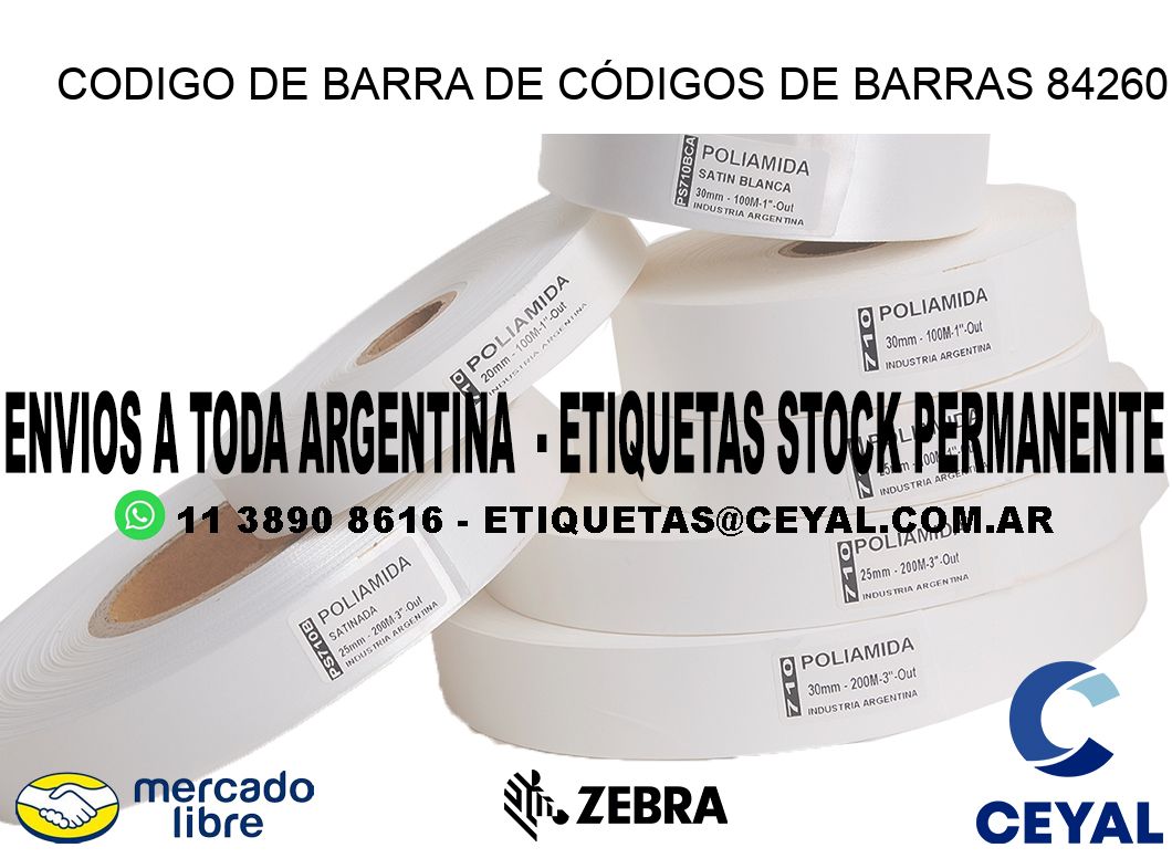 CODIGO DE BARRA DE CÓDIGOS DE BARRAS 84260