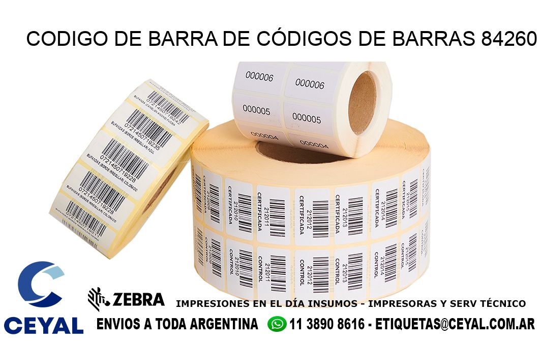 CODIGO DE BARRA DE CÓDIGOS DE BARRAS 84260