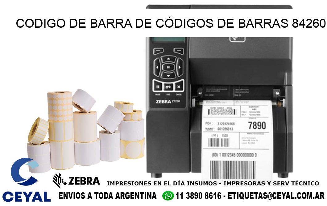 CODIGO DE BARRA DE CÓDIGOS DE BARRAS 84260