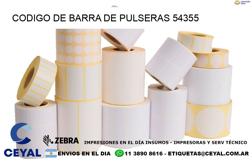 CODIGO DE BARRA DE PULSERAS 54355