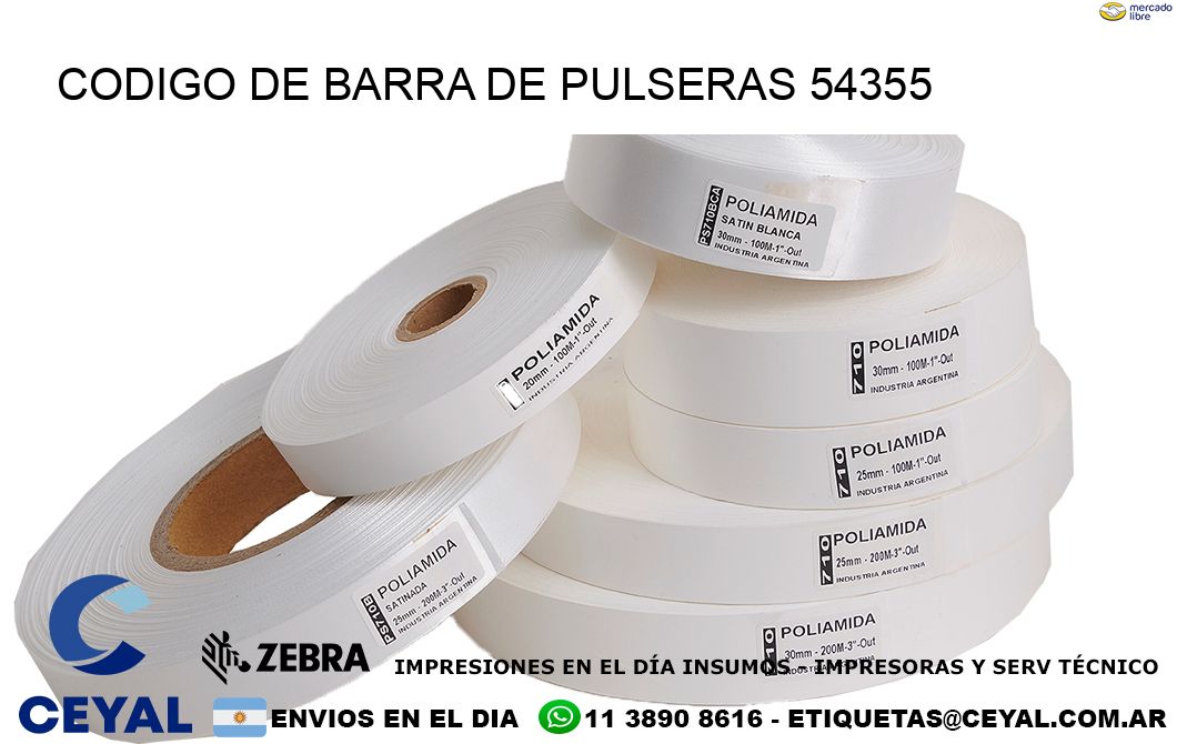 CODIGO DE BARRA DE PULSERAS 54355