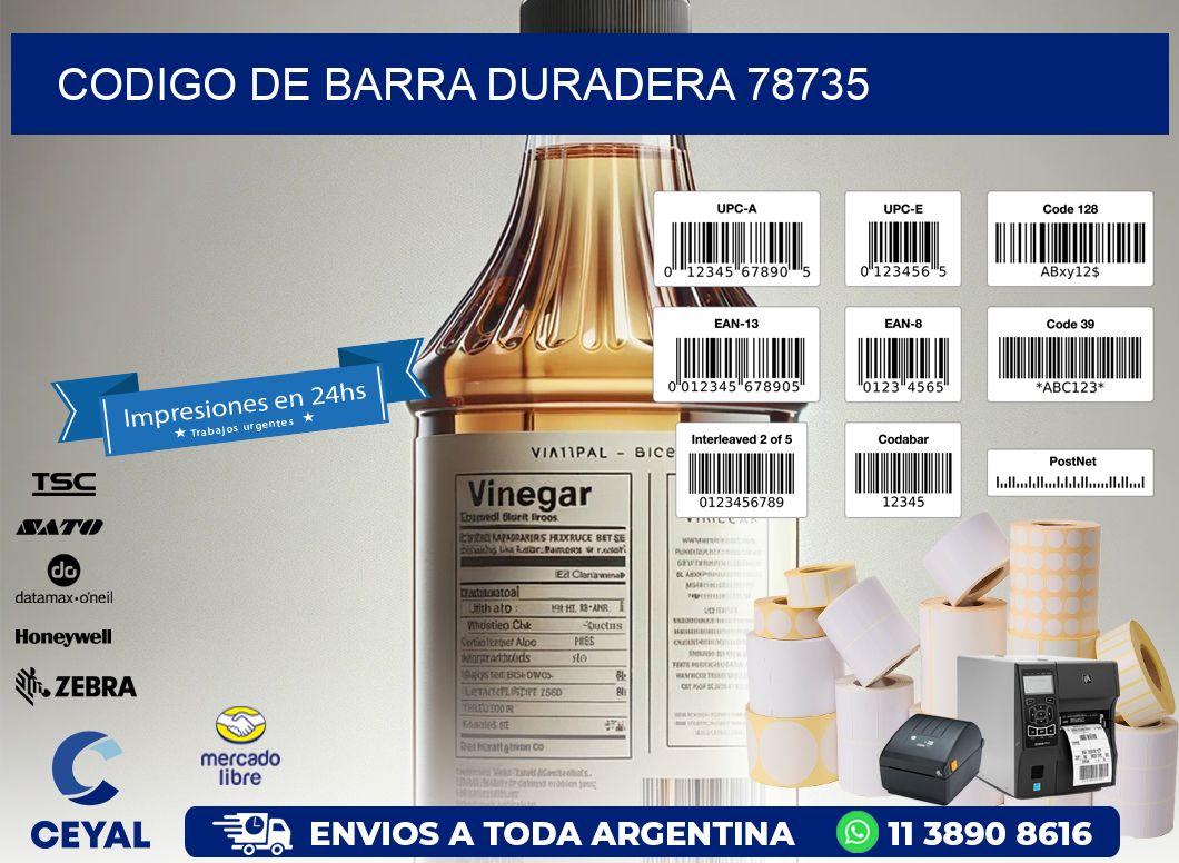 CODIGO DE BARRA DURADERA 78735