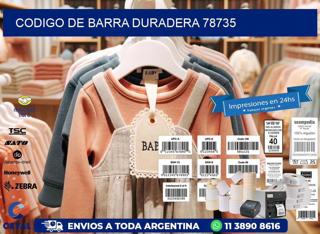 CODIGO DE BARRA DURADERA 78735