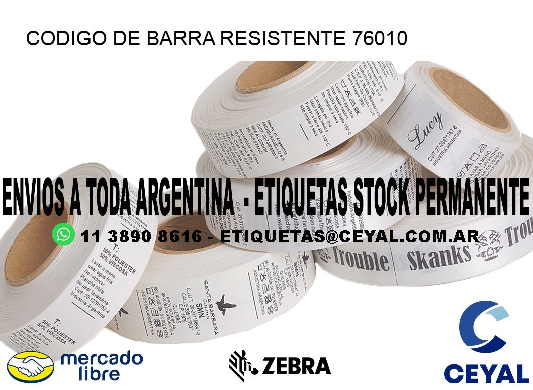 CODIGO DE BARRA RESISTENTE 76010