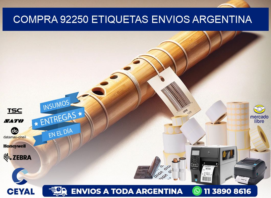 COMPRA 92250 ETIQUETAS ENVIOS ARGENTINA