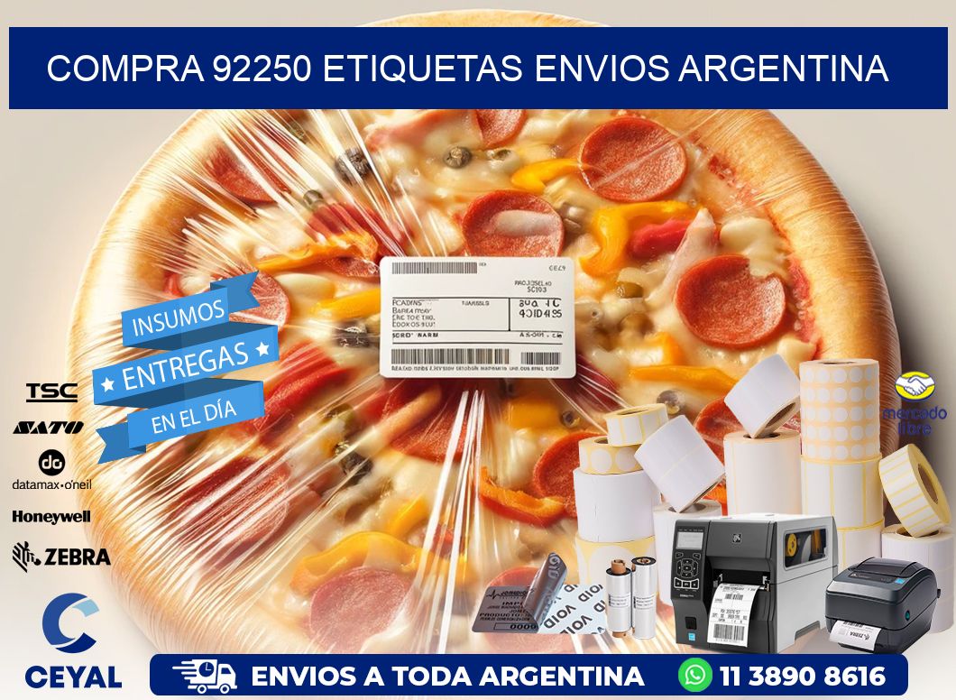 COMPRA 92250 ETIQUETAS ENVIOS ARGENTINA