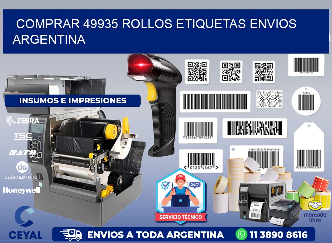 COMPRAR 49935 ROLLOS ETIQUETAS ENVIOS ARGENTINA