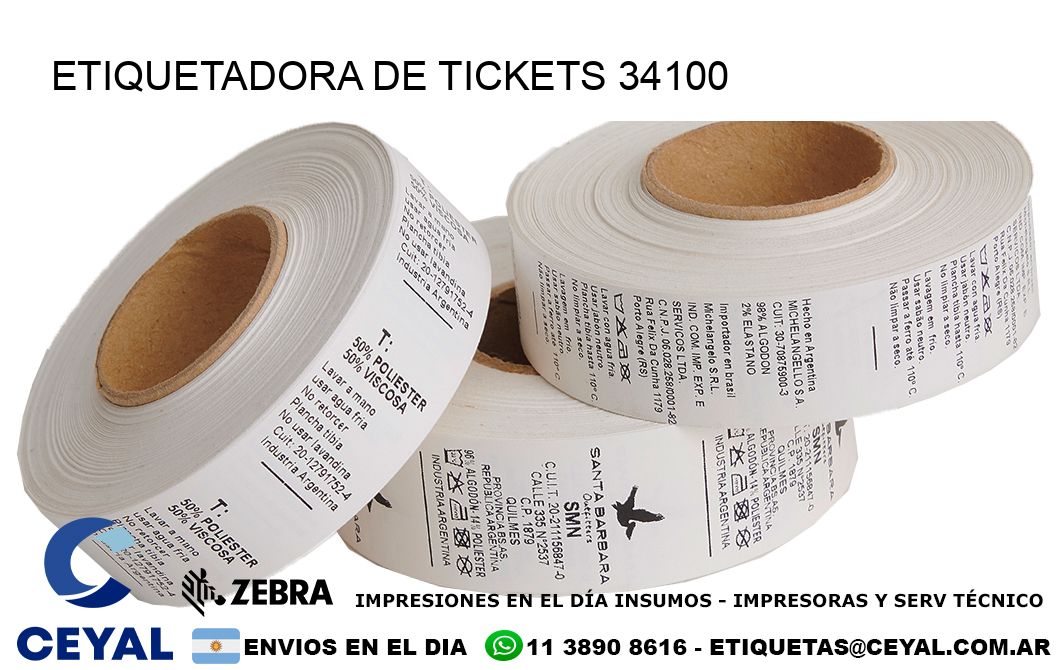 ETIQUETADORA DE TICKETS 34100