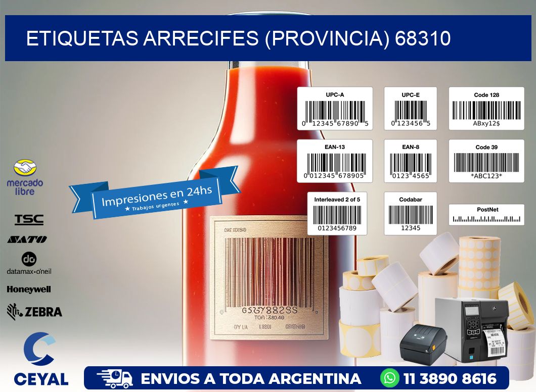 ETIQUETAS ARRECIFES (PROVINCIA) 68310