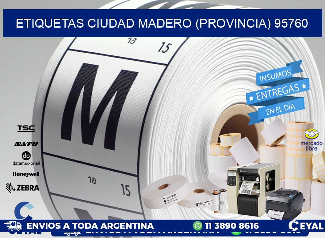 ETIQUETAS CIUDAD MADERO (PROVINCIA) 95760