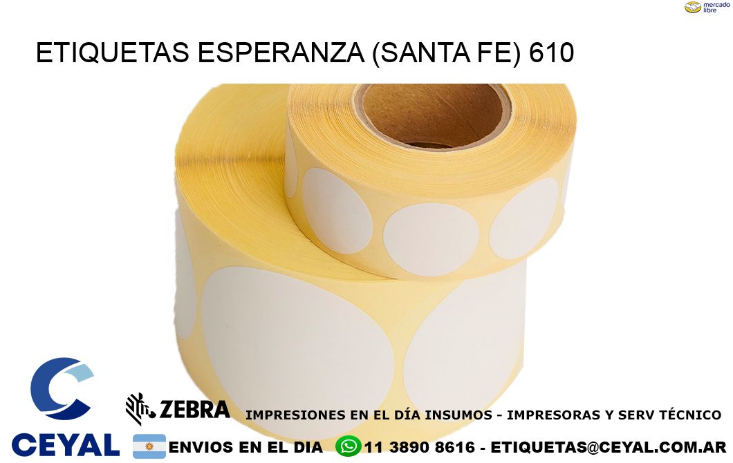 ETIQUETAS ESPERANZA (SANTA FE) 610
