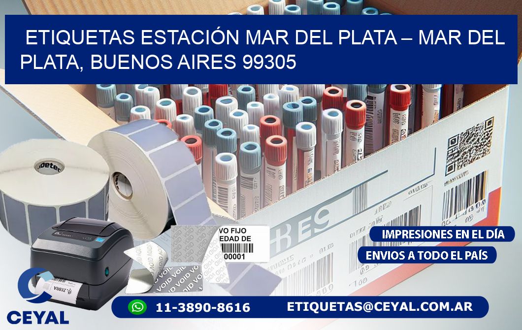 ETIQUETAS ESTACIÓN MAR DEL PLATA – MAR DEL PLATA, BUENOS AIRES 99305