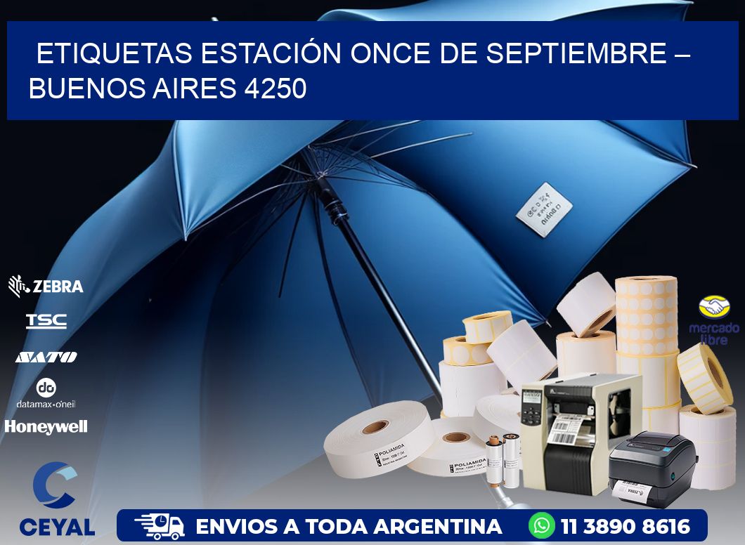 ETIQUETAS ESTACIÓN ONCE DE SEPTIEMBRE – BUENOS AIRES 4250