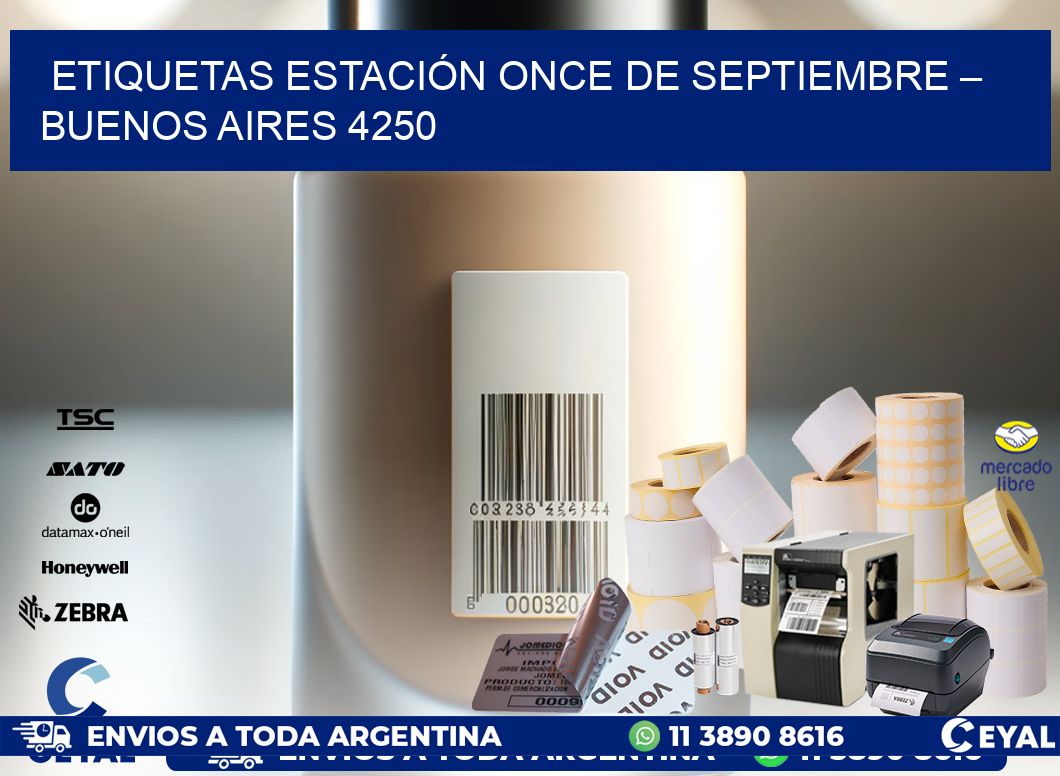 ETIQUETAS ESTACIÓN ONCE DE SEPTIEMBRE – BUENOS AIRES 4250
