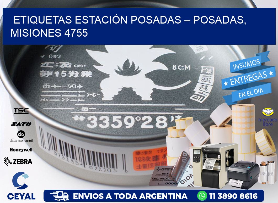 ETIQUETAS ESTACIÓN POSADAS – POSADAS, MISIONES 4755