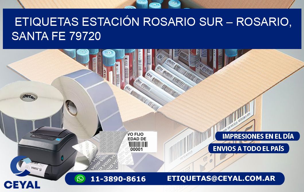 ETIQUETAS ESTACIÓN ROSARIO SUR – ROSARIO, SANTA FE 79720
