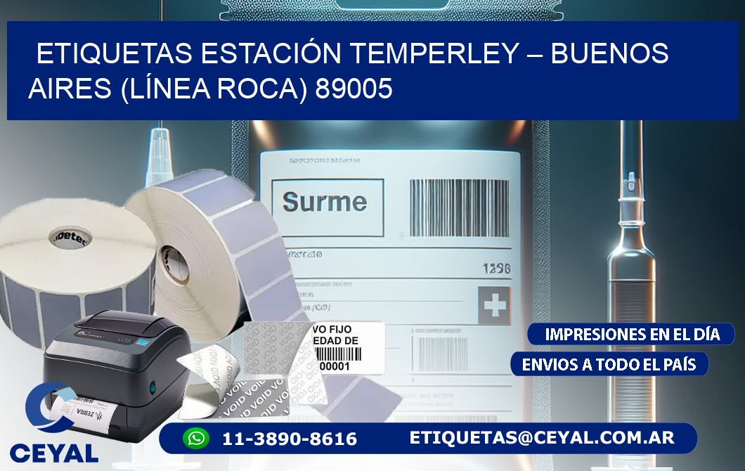 ETIQUETAS ESTACIÓN TEMPERLEY – BUENOS AIRES (LÍNEA ROCA) 89005