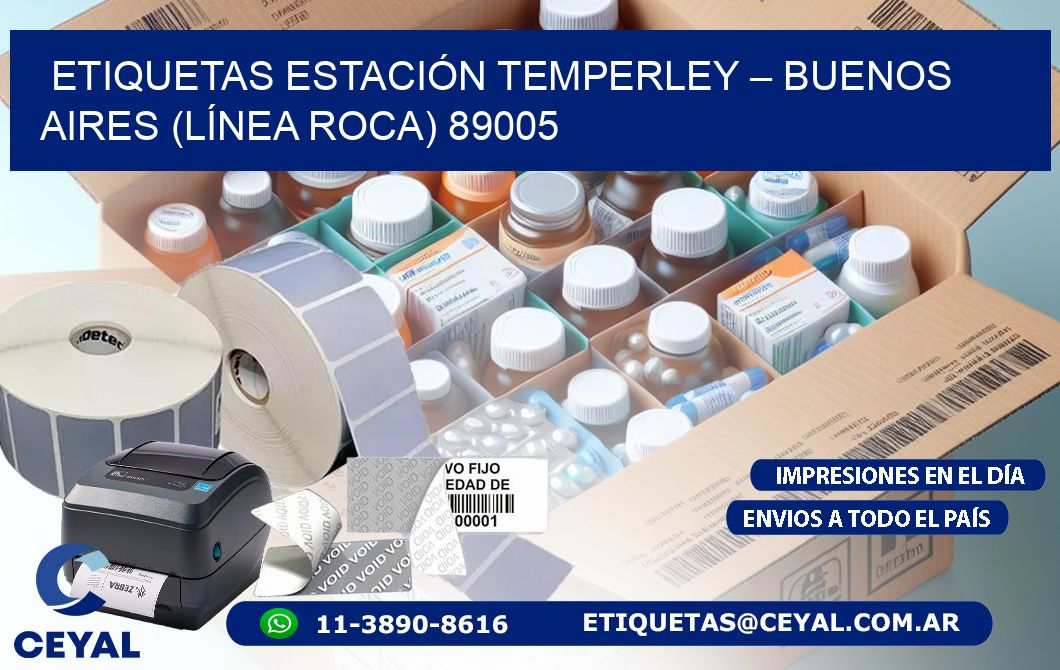 ETIQUETAS ESTACIÓN TEMPERLEY – BUENOS AIRES (LÍNEA ROCA) 89005