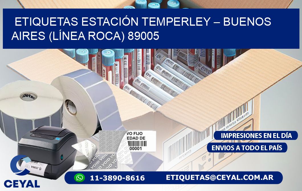 ETIQUETAS ESTACIÓN TEMPERLEY – BUENOS AIRES (LÍNEA ROCA) 89005