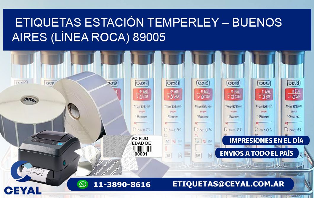 ETIQUETAS ESTACIÓN TEMPERLEY – BUENOS AIRES (LÍNEA ROCA) 89005