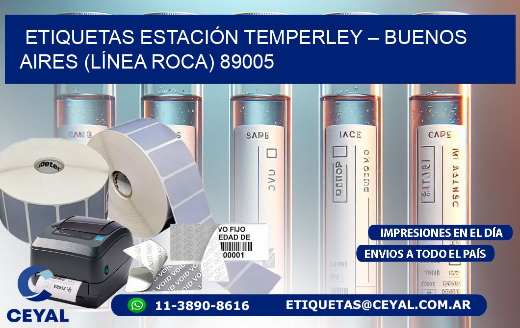 ETIQUETAS ESTACIÓN TEMPERLEY – BUENOS AIRES (LÍNEA ROCA) 89005