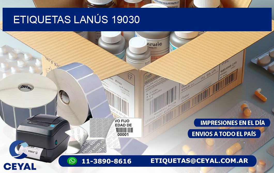 ETIQUETAS LANÚS 19030
